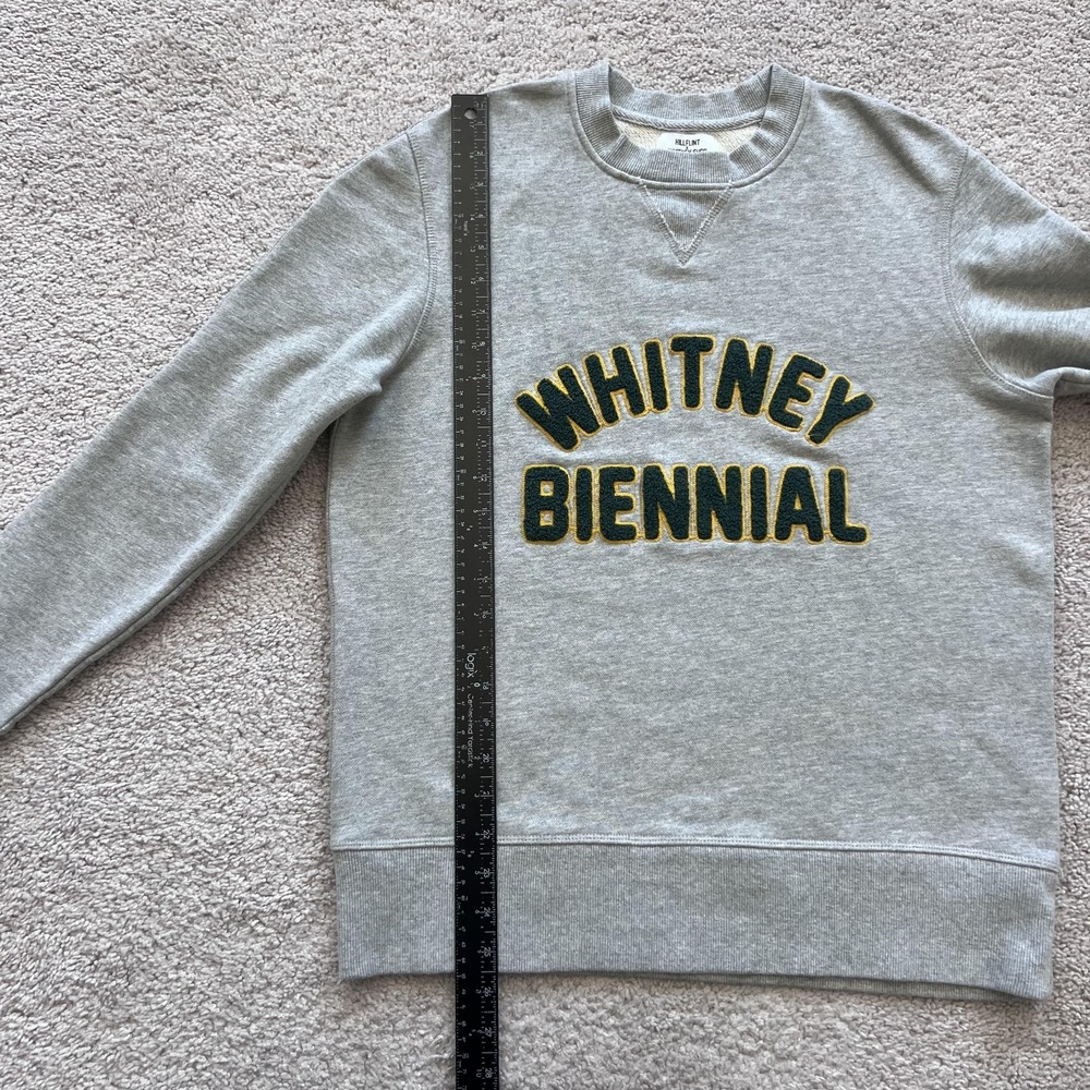 Hillflint X Whitney Shop Whitney Biennial Sweatshirt Mens Small Gray Graphic - Picture 12 of 15